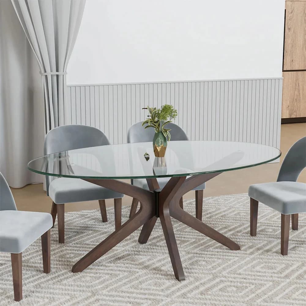 Glass Top Dining Table