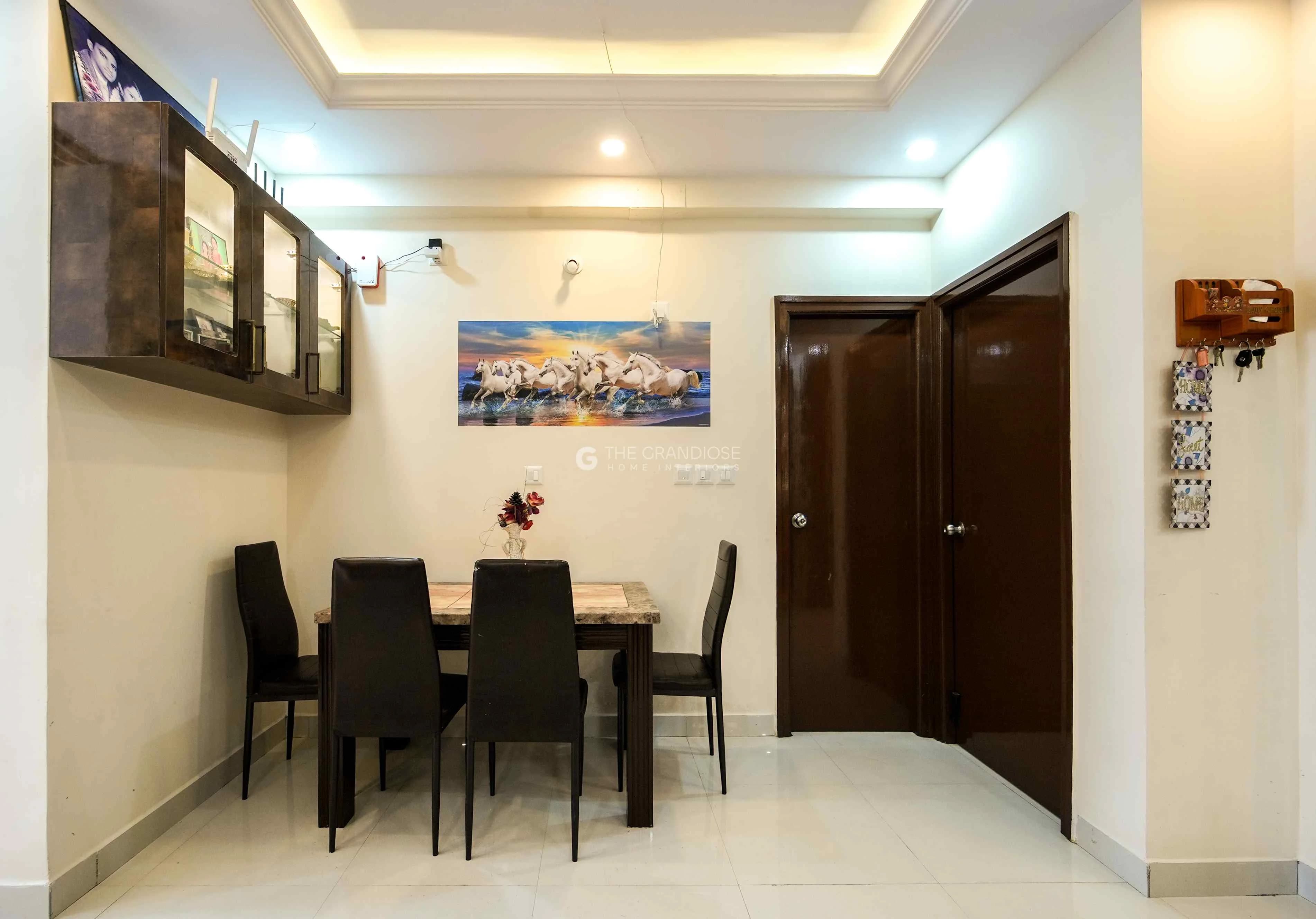 Modular kitchen installation with quartz countertops
